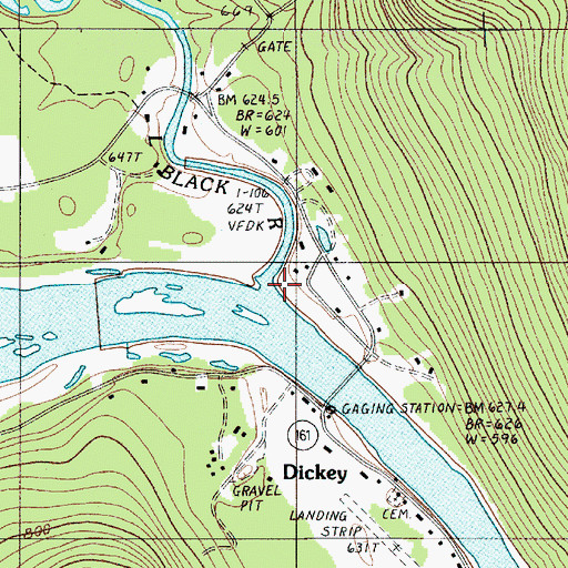 Topographic Map of Little Black River, ME