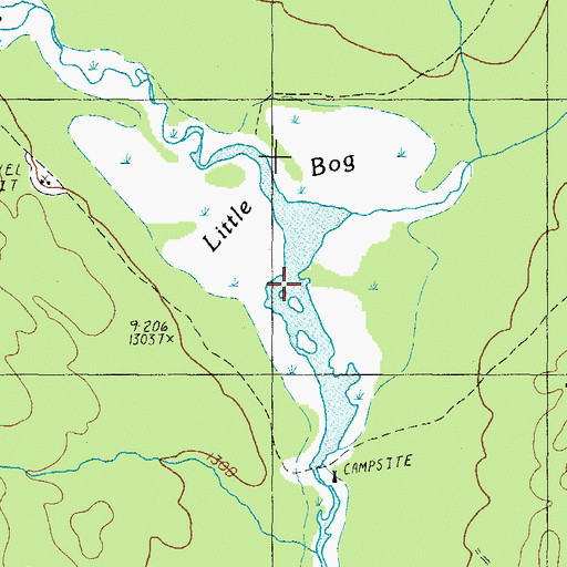 Topographic Map of Little Bog, ME