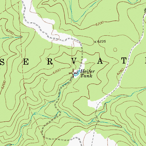 Topographic Map of Heifer Tank, AZ