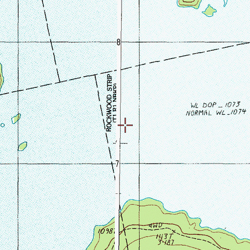 Topographic Map of Little Brassua Lake, ME