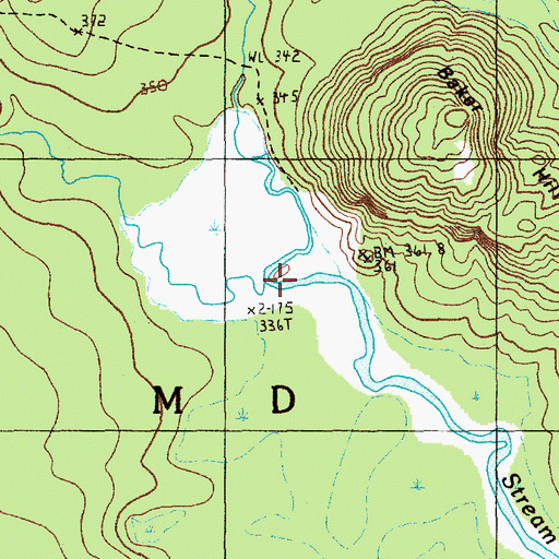 Topographic Map of Little Buffalo Stream, ME