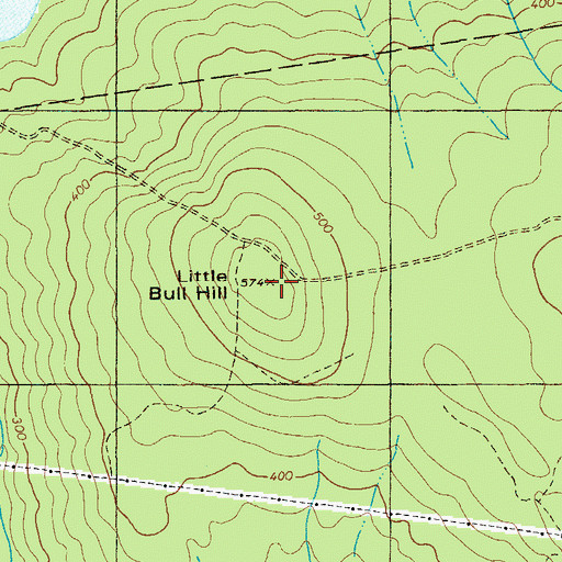 Topographic Map of Little Bull Hill, ME