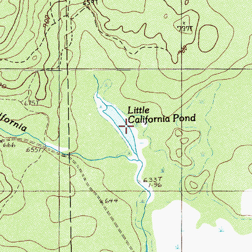 Topographic Map of Little California Pond, ME