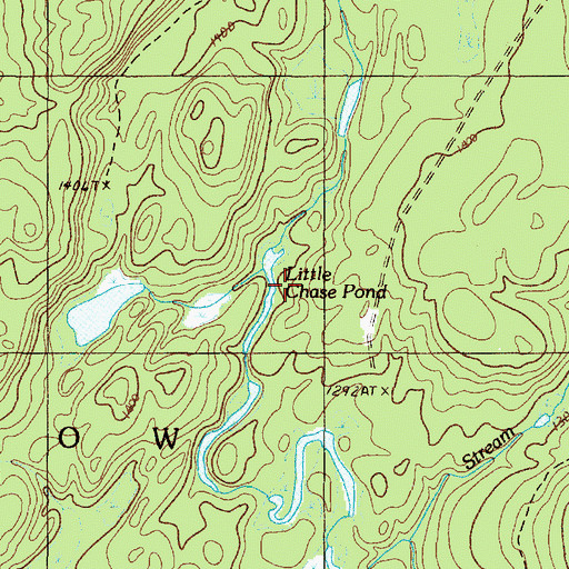 Topographic Map of Little Chase Pond, ME
