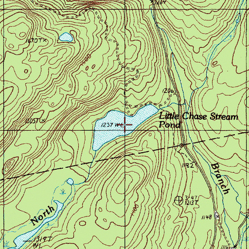 Topographic Map of Little Chase Stream Pond, ME