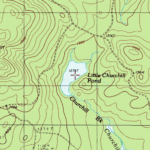 Topographic Map of Little Churchill Pond, ME