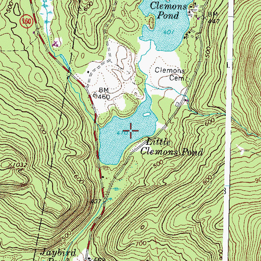 Topographic Map of Little Clemons Pond, ME