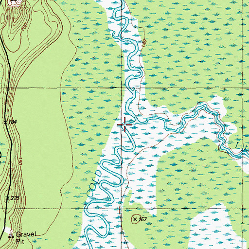 Topographic Map of Little Cold Stream, ME