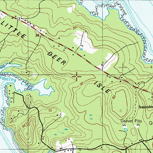 Topographic Map of Little Deer Isle, ME