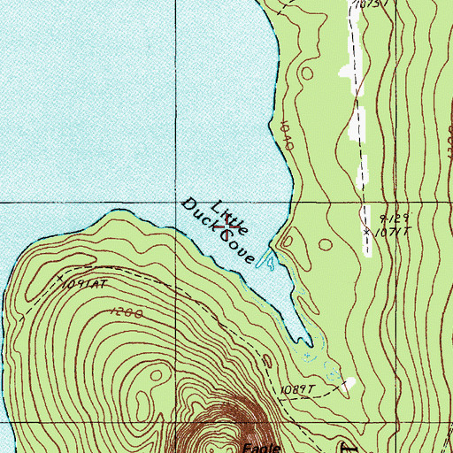 Topographic Map of Little Duck Cove, ME