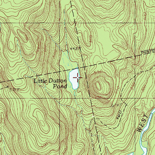 Topographic Map of Little Dutton Pond, ME