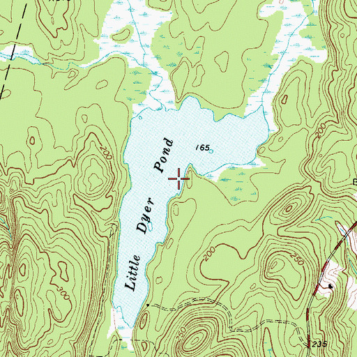 Topographic Map of Little Dyer Pond, ME