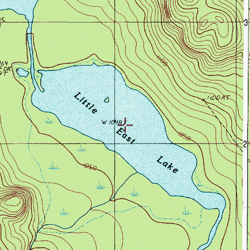 Topographic Map of Little East Lake, ME
