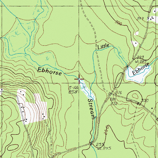 Topographic Map of Little Ebhorse Stream, ME