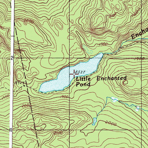 Topographic Map of Little Enchanted Pond, ME