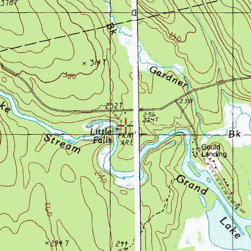 Topographic Map of Little Falls, ME