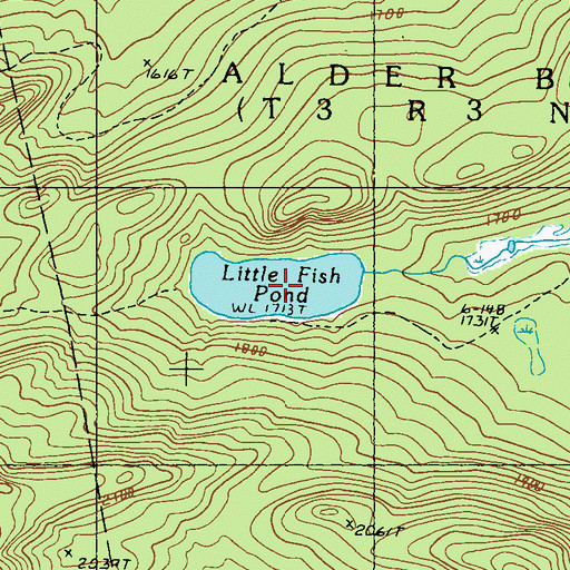 Topographic Map of Little Fish Pond, ME