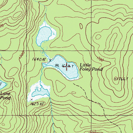 Topographic Map of Little Foley Pond, ME