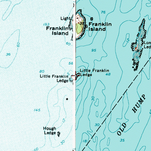 Topographic Map of Little Franklin Ledge, ME