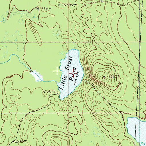 Topographic Map of Little Frost Pond, ME