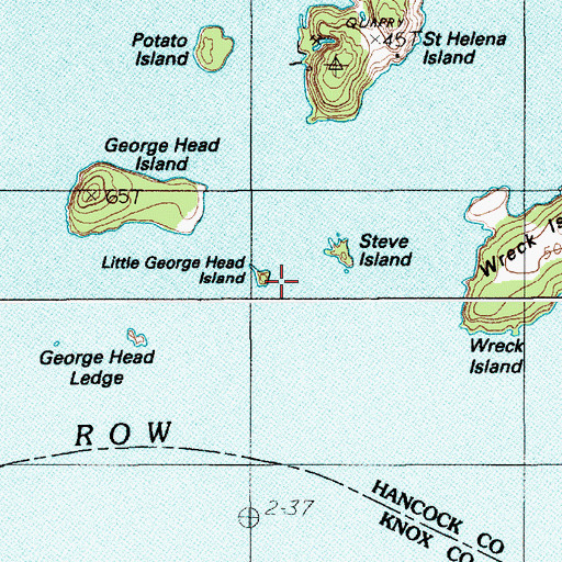 Topographic Map of Little George Head Island, ME