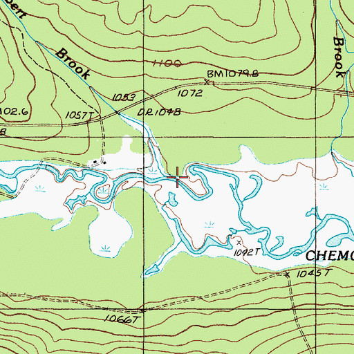 Topographic Map of Little Gilbert Brook, ME