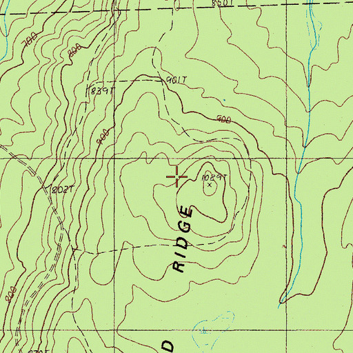 Topographic Map of Little Goddard Ridge, ME
