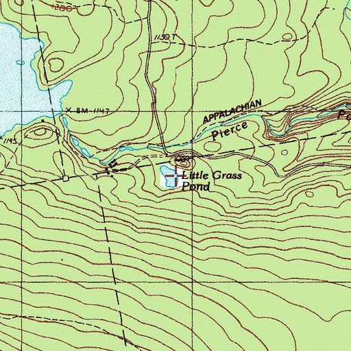 Topographic Map of Little Grass Pond, ME