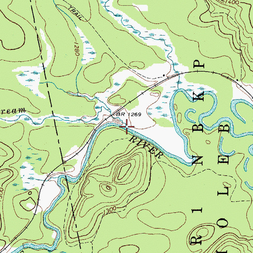 Topographic Map of Little Gulf Stream, ME