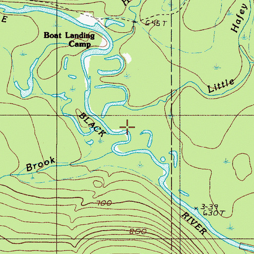 Topographic Map of Little Hafey Brook, ME