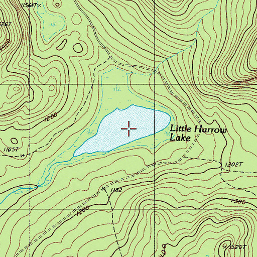 Topographic Map of Little Harrow Lake, ME