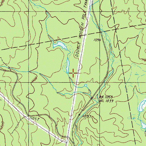 Topographic Map of Little Heald Brook, ME
