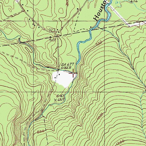 Topographic Map of Little Houston Brook, ME