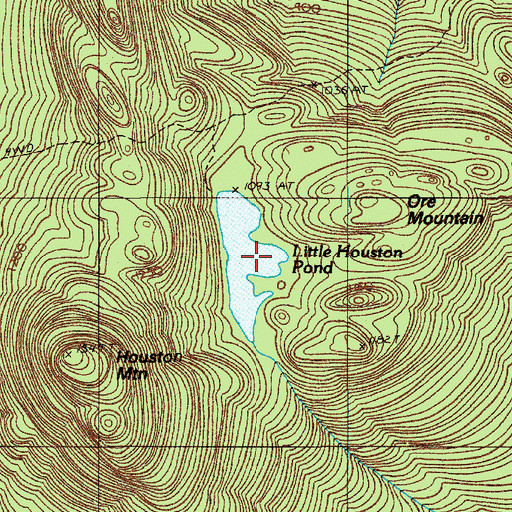 Topographic Map of Little Houston Pond, ME