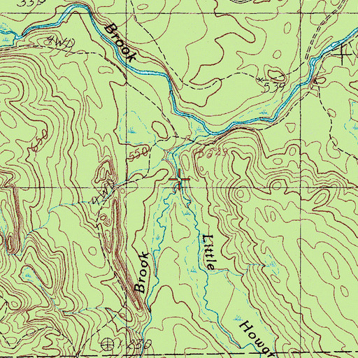 Topographic Map of Little Howard Brook, ME