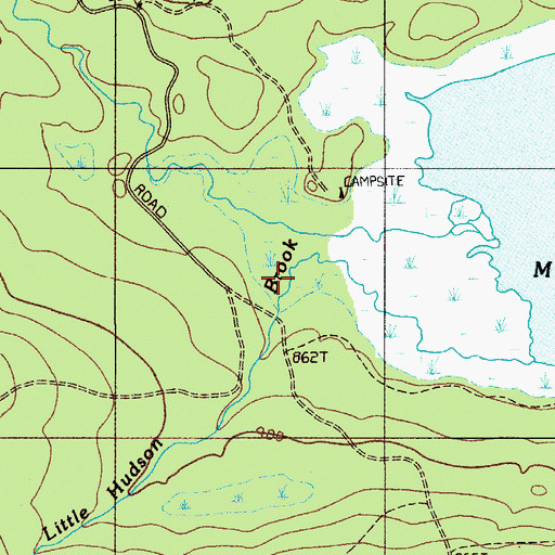 Topographic Map of Little Hudson Brook, ME
