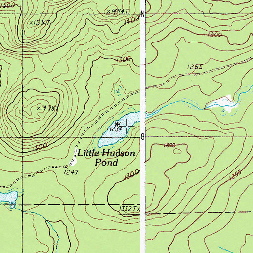 Topographic Map of Little Hudson Pond, ME