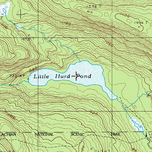 Topographic Map of Little Hurd Pond, ME