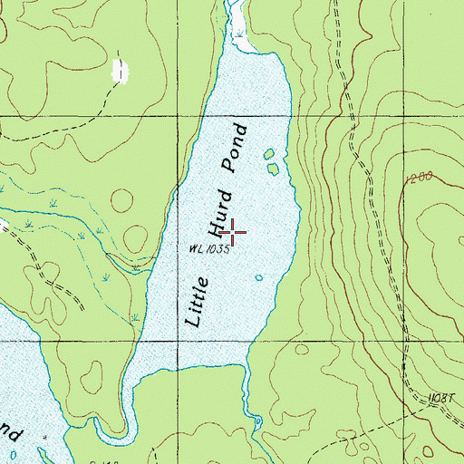Topographic Map of Little Hurd Pond, ME