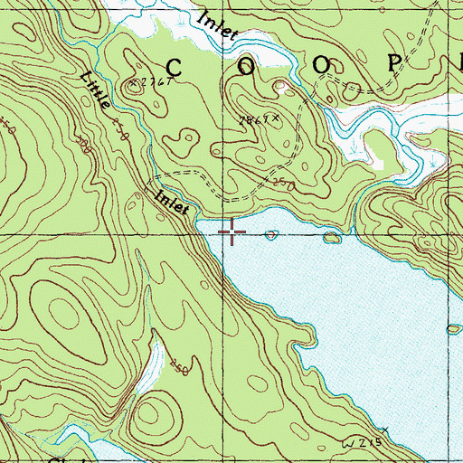 Topographic Map of Little Inlet, ME