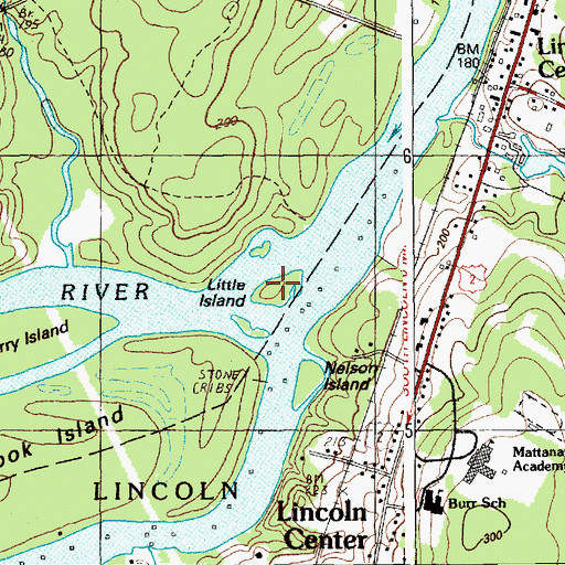 Topographic Map of Little Island, ME