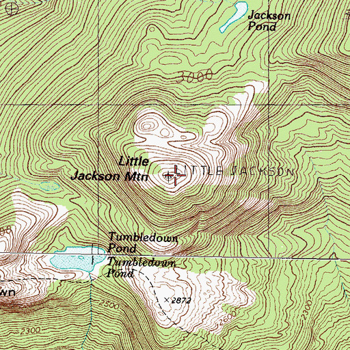 Topographic Map of Little Jackson Mountain, ME