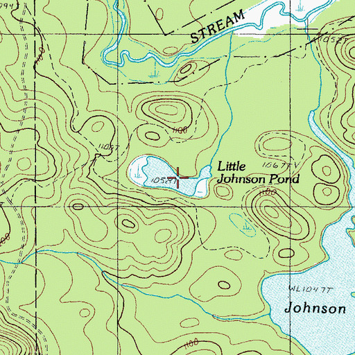 Topographic Map of Little Johnson Pond, ME