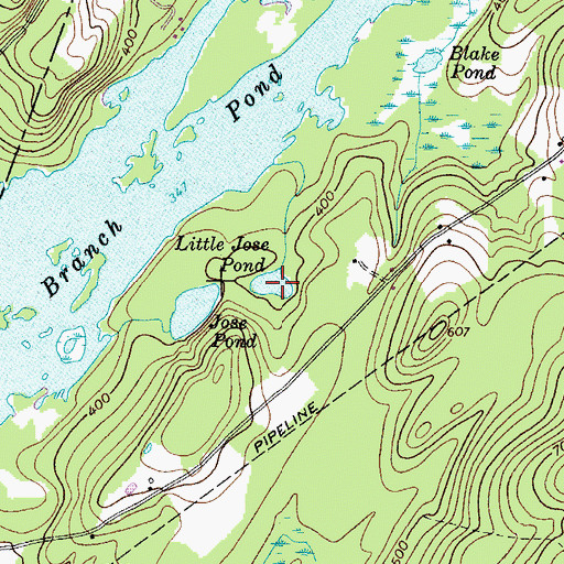 Topographic Map of Little Jose Pond, ME