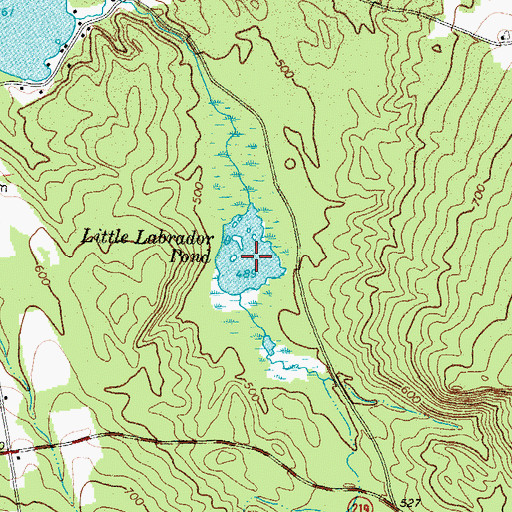 Topographic Map of Little Labrador Pond, ME