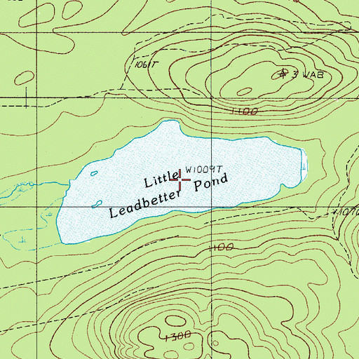 Topographic Map of Little Leadbetter Pond, ME