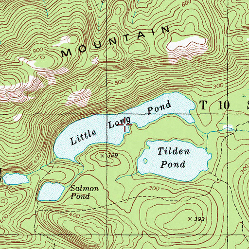 Topographic Map of Little Long Pond, ME