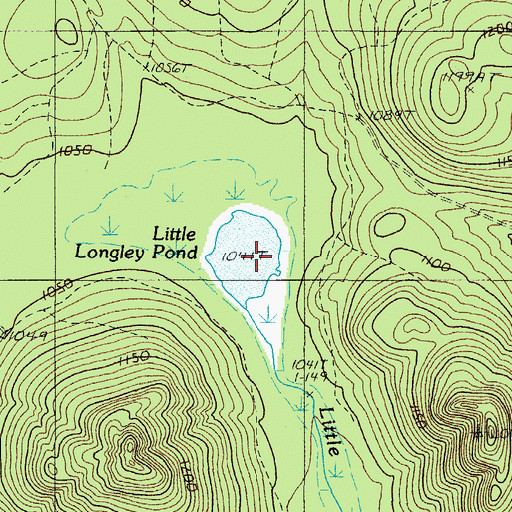 Topographic Map of Little Longley Pond, ME