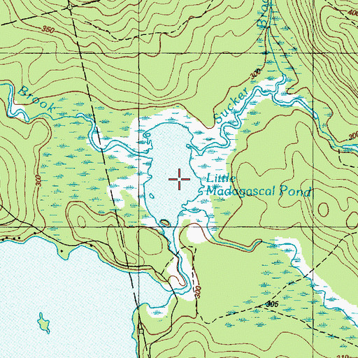 Topographic Map of Little Madagascal Pond, ME