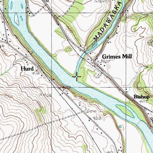 Topographic Map of Little Madawaska River, ME